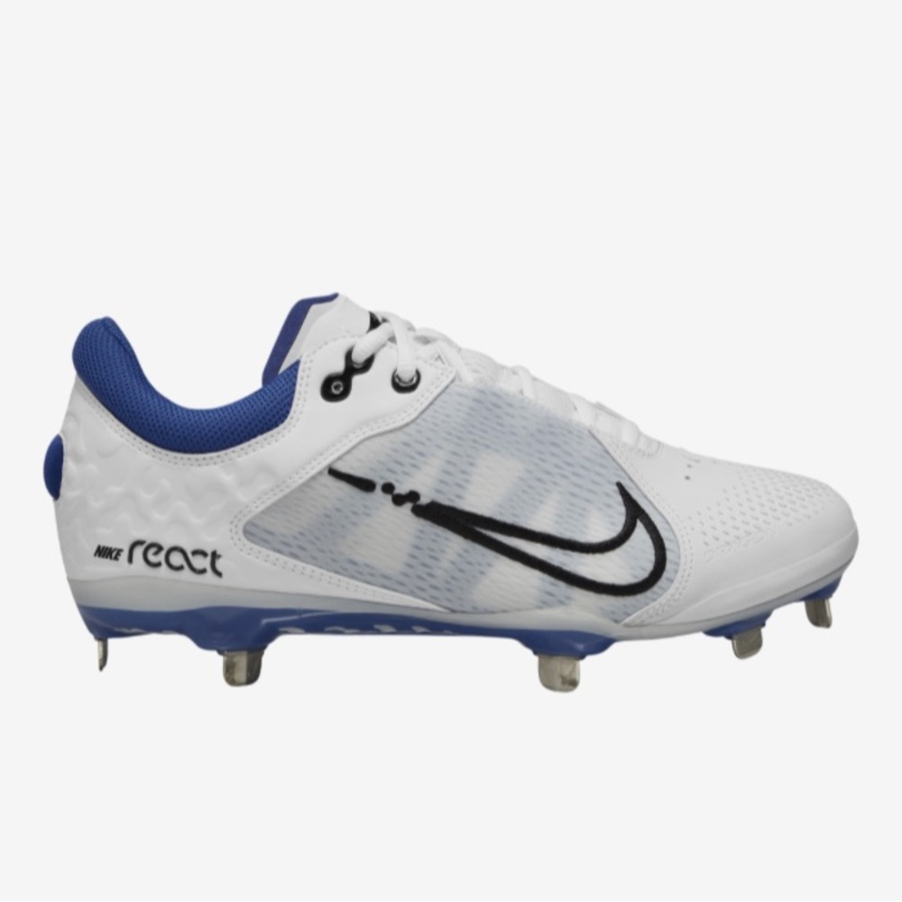 Nike Hyperdiamond 4 Elite blue and white Softball Cleats size 8.5